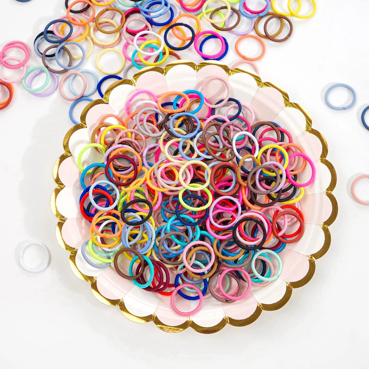 400 Piece Pack of Multicolor Baby Hair Ties