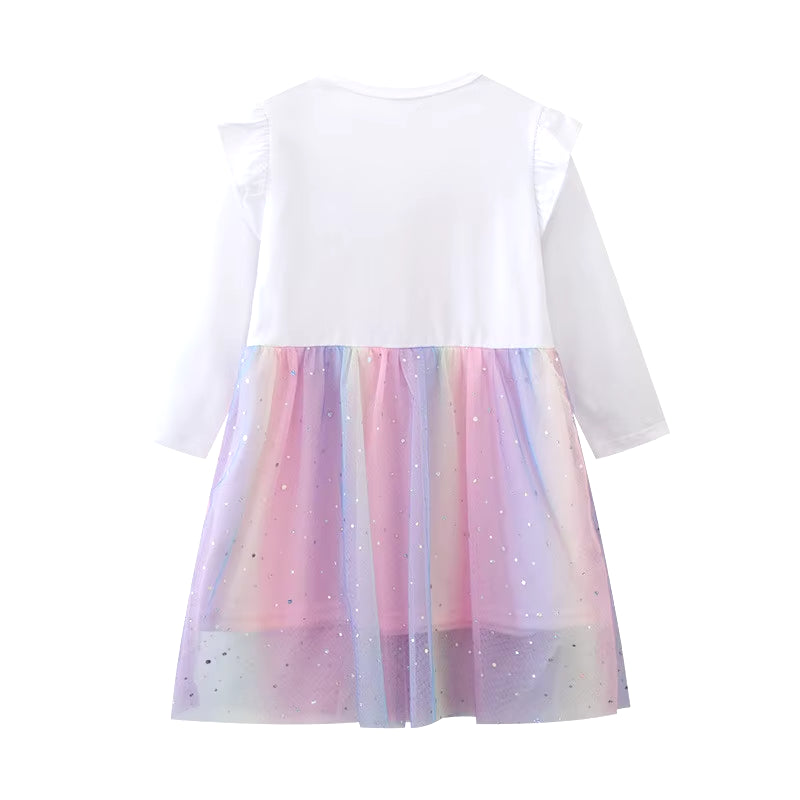 Rainbow & Unicorn Princess Dress